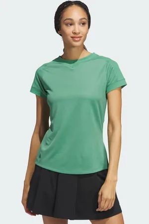 adidas Womens Ultimate365 Rib Mix Tee - Recycled Material - Size Large