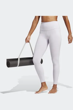 adidas Womens Yoga Essentials High-Waisted Leggings - Recycled Material - Size Large
