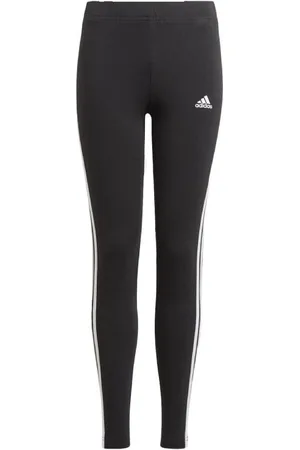 adidas Childrens Unisex Essentials 3-Stripes Leggings - Cotton - Size 13-14Y