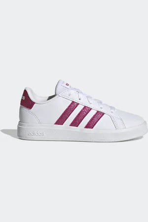 adidas Kids Unisex Grand Court Lifestyle Tennis Lace-Up Shoes - material_Synthetic - Size UK 12 Kids