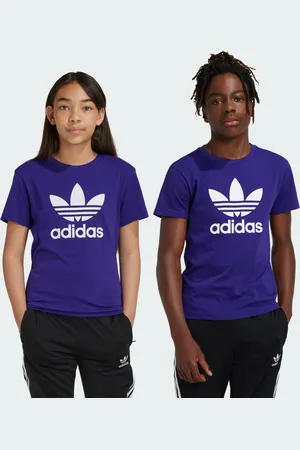 adidas Kids Unisex Adicolor Trefoil Tee - Cotton - Size 11-12Y