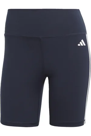 adidas Womens Training Essentials 3-Stripes High-Waisted Short Leggings - recycled_material - Size X-Small