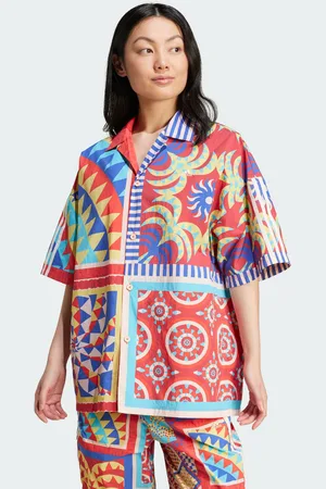 adidas Womens x FARM Rio Shirt - Recycled Material - Size Small/Medium
