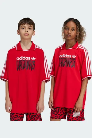 adidas Kids Unisex Graphic Jersey Tee - Recycled Material - Size 13-14Y