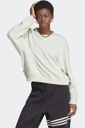 adidas Womens Essentials+ Made with Hemp Sweater - Cotton - Size X-Large