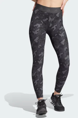 adidas Womens Techfit Camo 7/8 Leggings - Recycled Material - Size Small