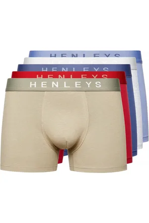 Henleys Mens Motley Boxer Shorts (Pack of 5) (Multicoloured) - - Size Large