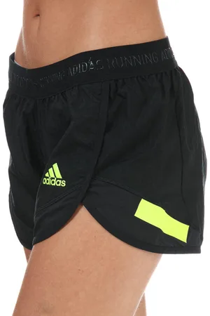 adidas Womens Ultra 3 Inch Running Shorts in yellow - Size UK 4-6 (Womens)