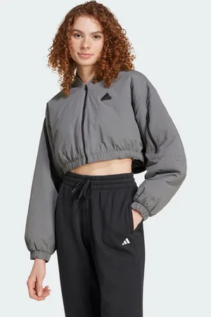 adidas Womens City Escape Padded Bomber Jacket - Recycled Material - Size X-Large