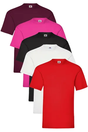Fruit Of The Loom Mens T-Shirt 5 Pack - Cotton - Size Large