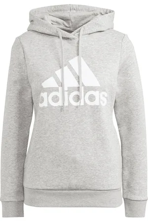 adidas Womens Essentials Big Logo Fleece Hoodie in Cotton - Size UK 4-6 (Womens)