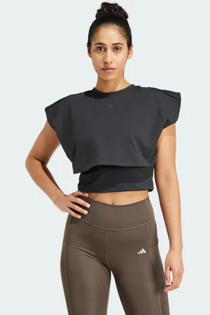 adidas Womens Power Boxy French Terry 3-Stripes Tank Top - Recycled Material - Size X-Large