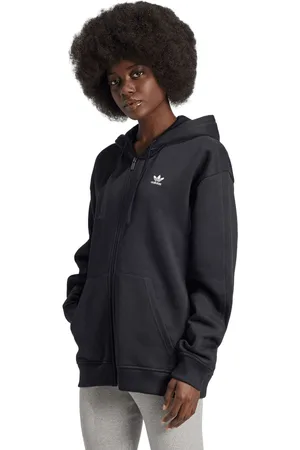adidas Womens Essentials Full-Zip Hoodie in Cotton - Size UK 0-2 (Womens)