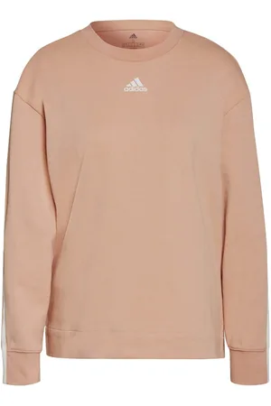 adidas Womens Essentials Relaxed 3-Stripes Sweatshirt in Polycotton - Size UK 12-14 (Womens)