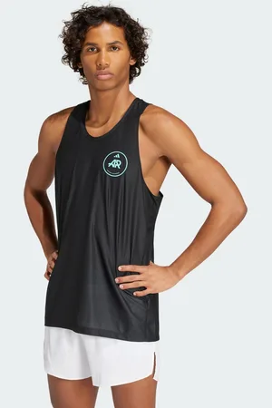 adidas Mens Own the Run Runners Tank Top - Recycled Material - Size Large