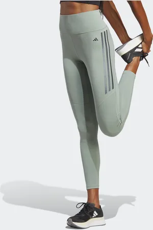 adidas Womens DailyRun 3-Stripes 7/8 Leggings - Recycled Material - Size X-Small