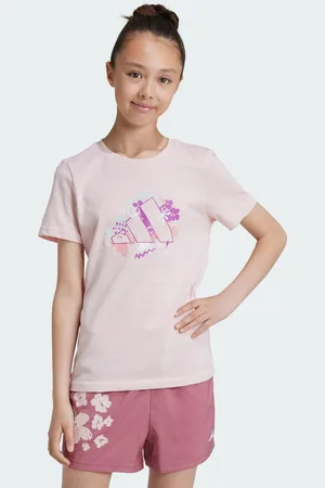 adidas Kids Unisex Training Graphic Tee - Cotton - Size 13-14Y