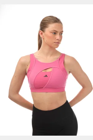 adidas Womens Power Impact Luxe Medium Support Bra in - Size S (D-DD)