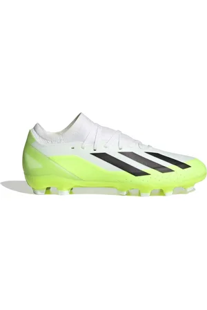 adidas Mens X Crazyfast.3 Multi-Ground Football Boots in White yellow Textile - Size UK 11
