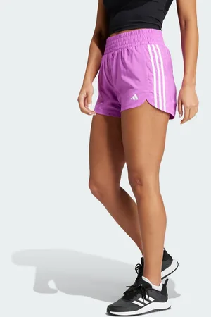 adidas Womens Pacer Training 3-Stripes Woven High-Rise Shorts - Recycled Material - Size 2XS – 3”