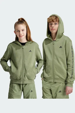 adidas Kids Unisex Street Jam Full-Zip Hoodie - Cotton - Size 13-14Y