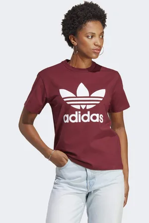 adidas Womens Adicolor Classics Trefoil Tee - Cotton - Size X-Small