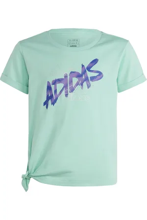 adidas Kids Unisex Dance Knotted Tee - Cotton - Size 14-15Y