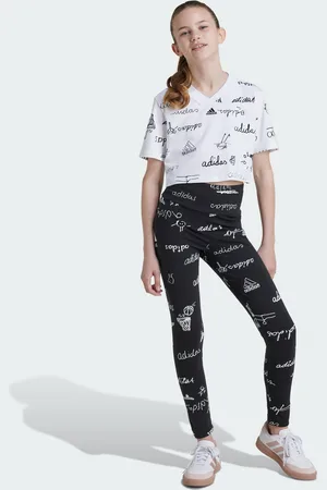 adidas Kids Unisex Brand Love Leggings - Cotton - Size 11-12Y