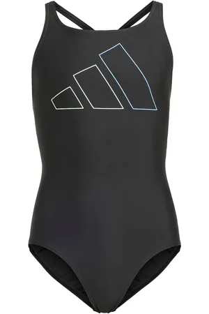 adidas Kids Unisex Big Bars Swimsuit - Recycled Material - Size 9-10Y