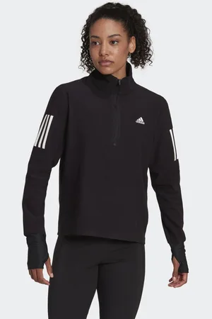 adidas Womens Own the Run Running 1/2 Zip Sweatshirt - recycled_material - Size Small
