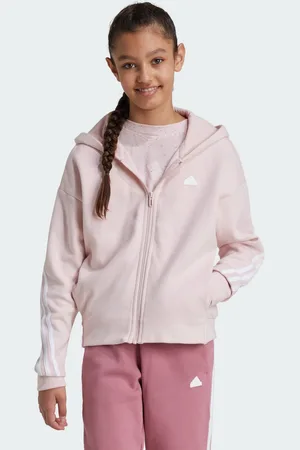 adidas Kids Unisex Future Icons 3-Stripes Full-Zip Hoodie - Cotton - Size 13-14Y