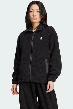 adidas Womens Teddy Fleece Full-Zip Jacket - Recycled Material - Size 2XL