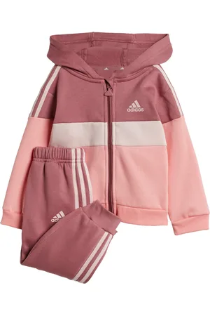 adidas Kids Unisex Tiberio 3-Stripes Colorblock Fleece Track Suit - - Size 6-9M