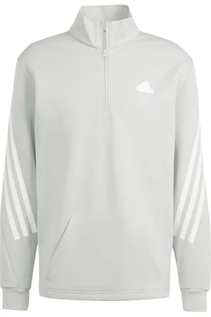 adidas Mens Future Icons 3-Stripes Half-Zip Sweatshirt in Polycotton - Size Medium