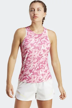 adidas Womens Own the Run Camo Running Tank Top - Recycled Material - Size X-Small