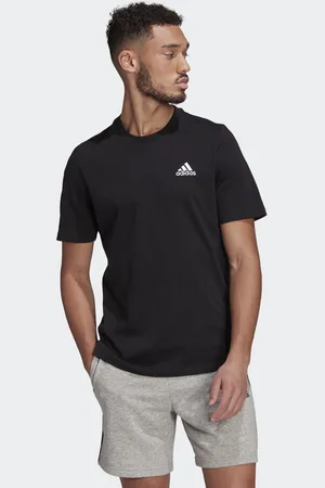 adidas Mens Essentials Embroidered Small Logo Tee - Cotton - Size Small