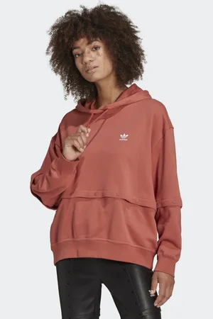 adidas Womens Always Original Snap-Button Hoodie - Cotton - Size 10 UK