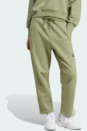 adidas Womens ALL SZN Fleece Barrel Leg Pants - Cotton - Size Medium