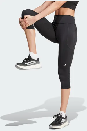 adidas Womens DailyRun 3/4 Leggings - Recycled Material - Size 2XS