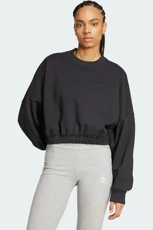 adidas Womens Premium Essentials Oversized Sweatshirt - Cotton - Size X-Large