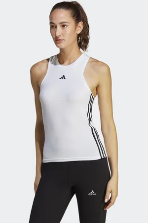 adidas Womens AEROREADY Train Essentials Regular 3-Stripes Tank Top - Recycled Material - Size X-Large