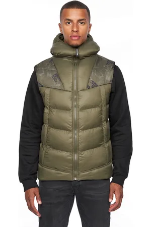 Duck and Cover Mens Rierson Hooded Gilet (Dark ) Nylon - Size Large