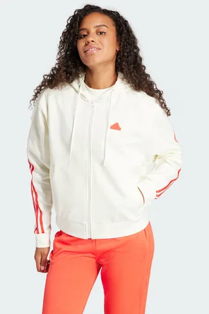adidas Womens Future Icons 3-Stripes Full Zip Hoodie - Cotton - Size Small