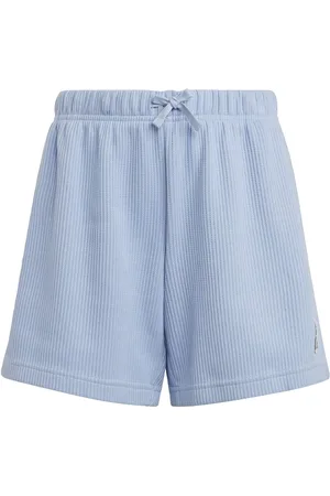 adidas Childrens Unisex Lounge Waffle Knit Loose Shorts - Cotton - Size 13-14Y