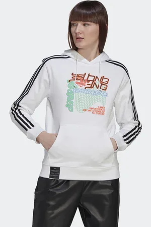 adidas Womens Hoodie Cotton - Size 6 UK