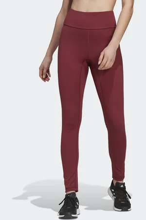adidas Womens Yoga Essentials High-Waisted Leggings - recycled_material - Size Small