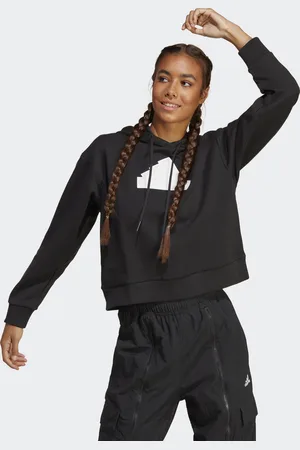 adidas Womens Future Icons Badge of Sport Hoodie - Cotton - Size Large