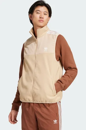 adidas Mens Adicolor 3-Stripes Microfleece Vest - Recycled Material - Size X-Small