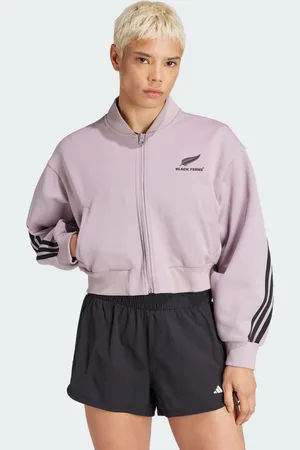 adidas Womens Black Ferns Bomber Jacket - Cotton - Size X-Large