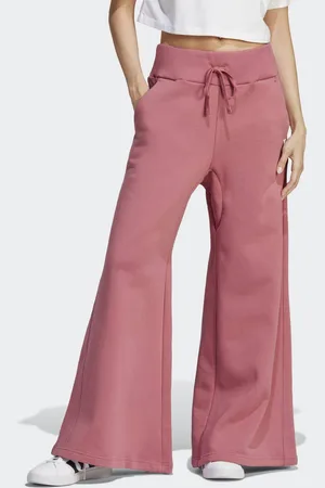 adidas Womens Lounge Fleece Wide Pants - Cotton - Size 2XL